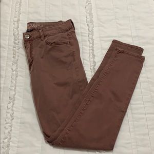 Mauve jeggings from American Eagle